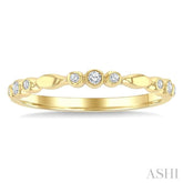 1/10 Ctw Round Cut Diamond Stackable Band in 10K Yellow Gold